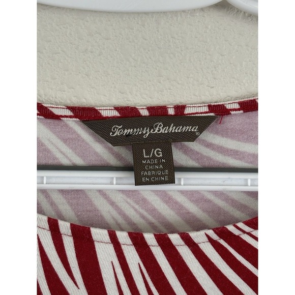 Women's Tommy Bahama Long Sleeve Shirt Top Large Unique Pattern Runched Side - Picture 4 of 7